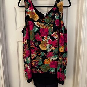Floral Sleeveless Top - Multicolor